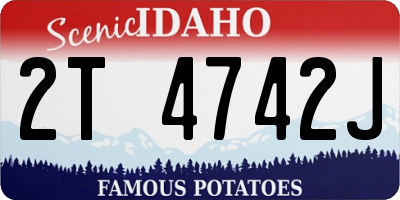ID license plate 2T4742J