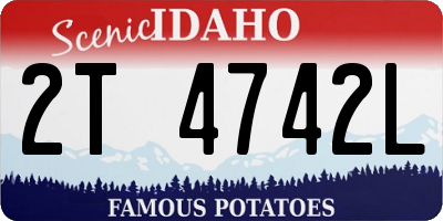 ID license plate 2T4742L