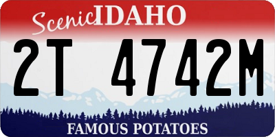 ID license plate 2T4742M