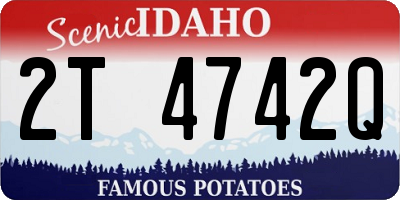 ID license plate 2T4742Q