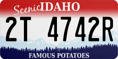 ID license plate 2T4742R