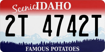 ID license plate 2T4742T