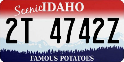 ID license plate 2T4742Z