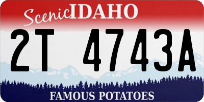 ID license plate 2T4743A