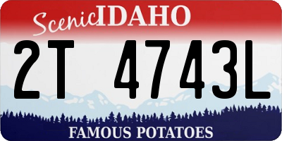 ID license plate 2T4743L