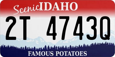 ID license plate 2T4743Q