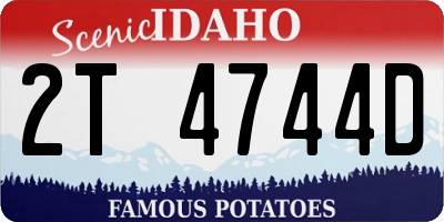 ID license plate 2T4744D