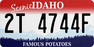 ID license plate 2T4744F