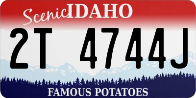 ID license plate 2T4744J