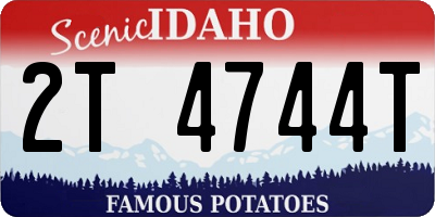 ID license plate 2T4744T