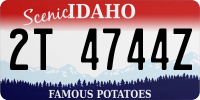 ID license plate 2T4744Z