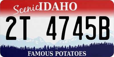 ID license plate 2T4745B