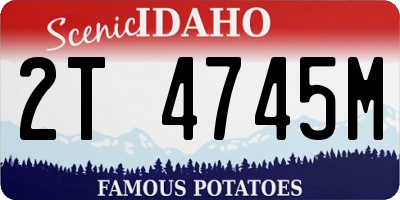 ID license plate 2T4745M