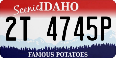 ID license plate 2T4745P