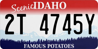 ID license plate 2T4745Y