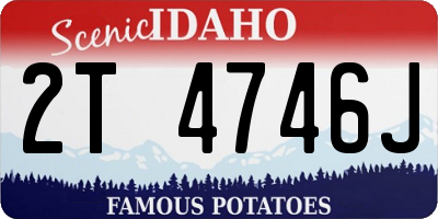ID license plate 2T4746J