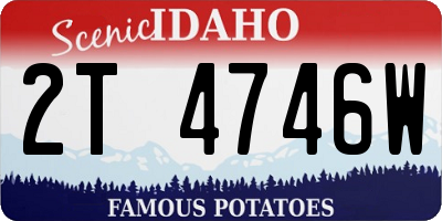 ID license plate 2T4746W
