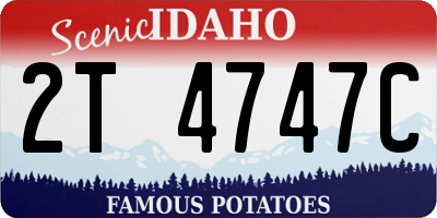 ID license plate 2T4747C
