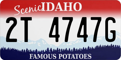 ID license plate 2T4747G