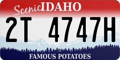 ID license plate 2T4747H