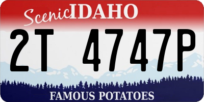 ID license plate 2T4747P