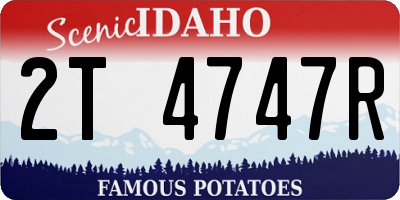 ID license plate 2T4747R