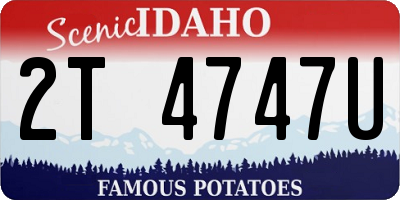 ID license plate 2T4747U