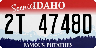ID license plate 2T4748D