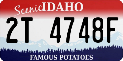 ID license plate 2T4748F