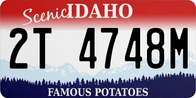 ID license plate 2T4748M