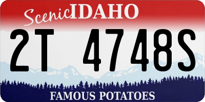 ID license plate 2T4748S