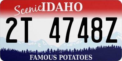 ID license plate 2T4748Z