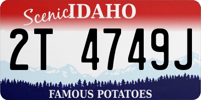 ID license plate 2T4749J