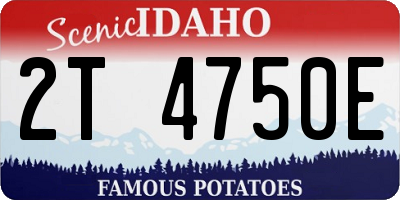 ID license plate 2T4750E