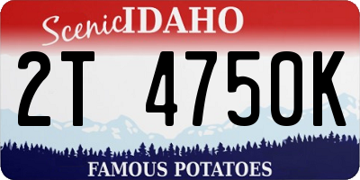 ID license plate 2T4750K