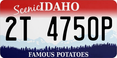 ID license plate 2T4750P