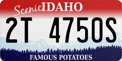 ID license plate 2T4750S