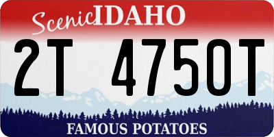 ID license plate 2T4750T