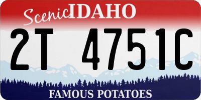 ID license plate 2T4751C
