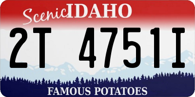 ID license plate 2T4751I