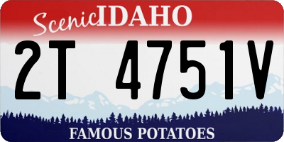 ID license plate 2T4751V