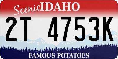 ID license plate 2T4753K