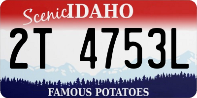 ID license plate 2T4753L