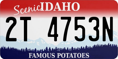 ID license plate 2T4753N
