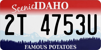 ID license plate 2T4753U