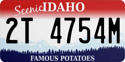 ID license plate 2T4754M