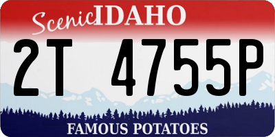 ID license plate 2T4755P