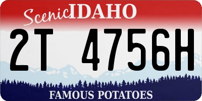 ID license plate 2T4756H