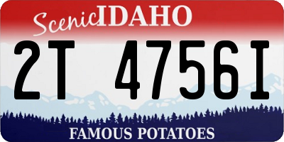 ID license plate 2T4756I