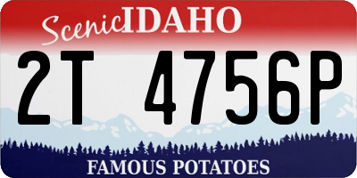 ID license plate 2T4756P